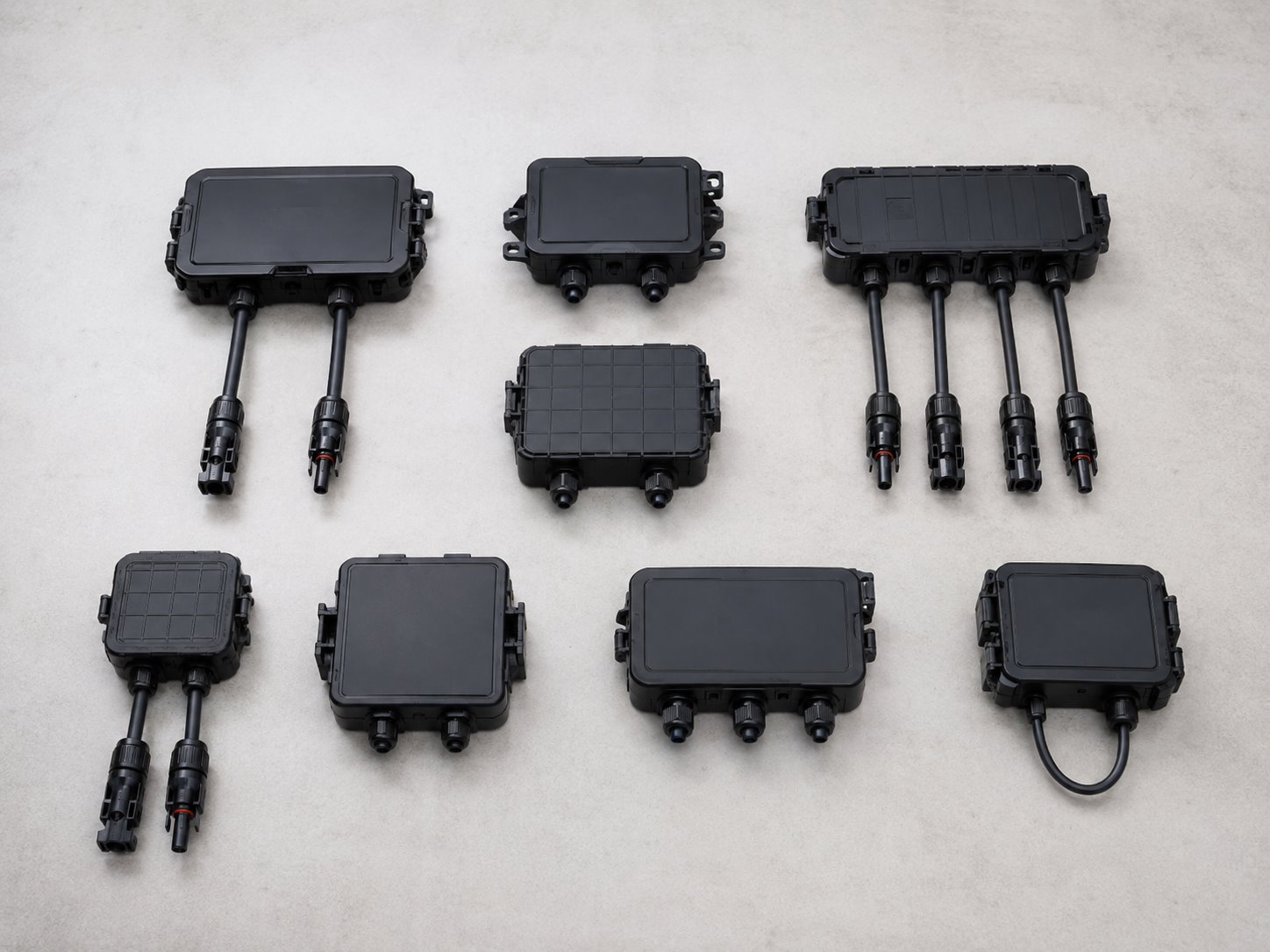 Complete solar junction box and electrical accessories